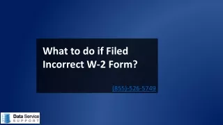 what to do if filed incorrect w 2 form
