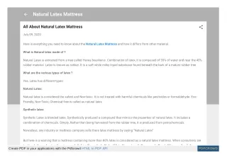 natural latex mattress