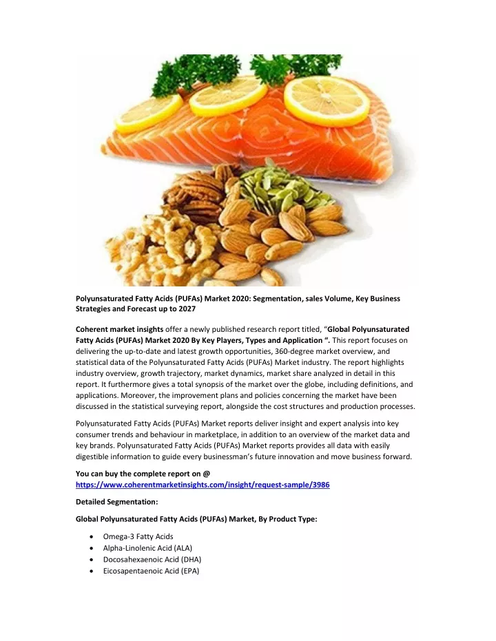 polyunsaturated fatty acids pufas market 2020