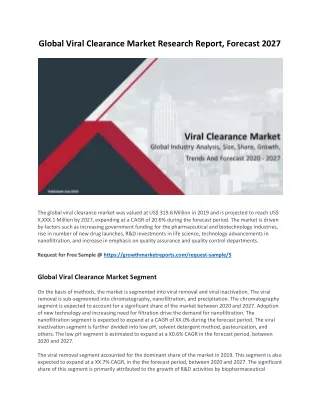 global viral clearance market research report