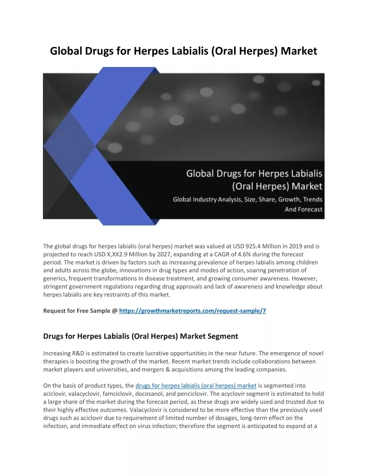 global drugs for herpes labialis oral herpes