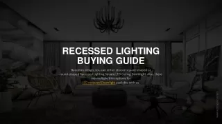 recessed lighting buying guide
