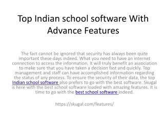 top indian school software with advance features