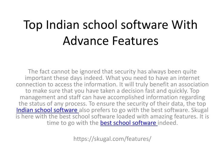 top indian school software with advance features