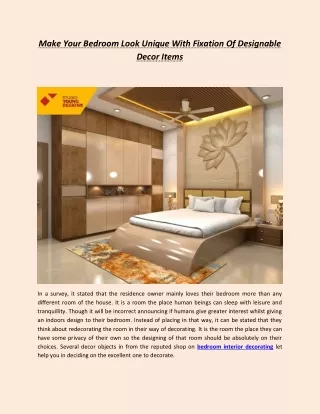 make your bedroom look unique with fixation
