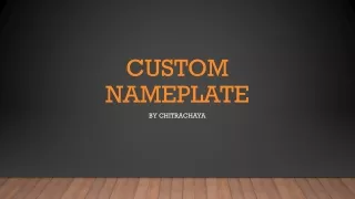 custom nameplate