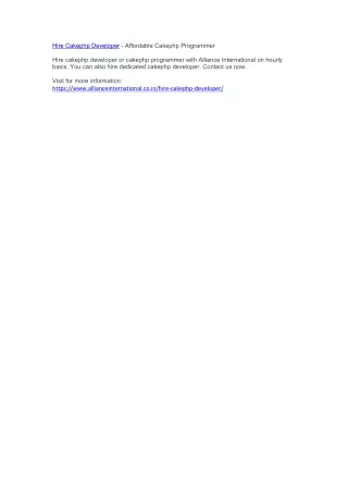 hire cakephp developer affordable cakephp