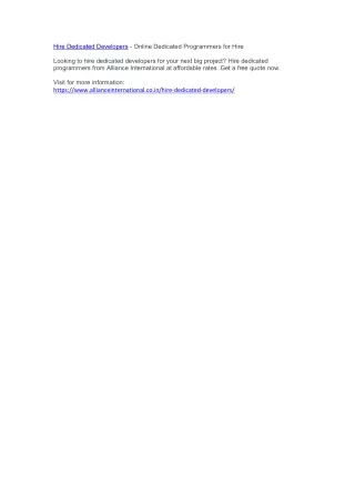 hire dedicated developers online dedicated
