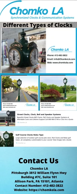 different types of clocks
