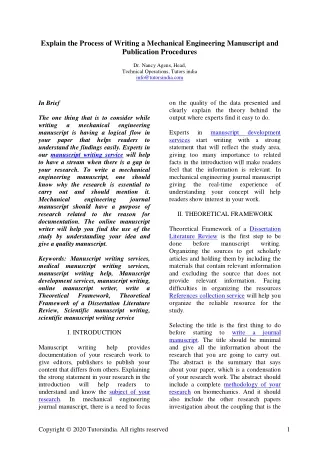 explain the process of writing a mechanical