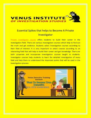 essential spikes that helps to become a private