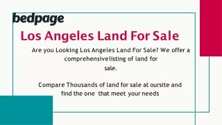 Los Angeles Land For Sale