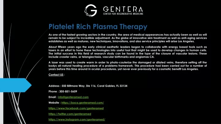 platelet rich plasma therapy
