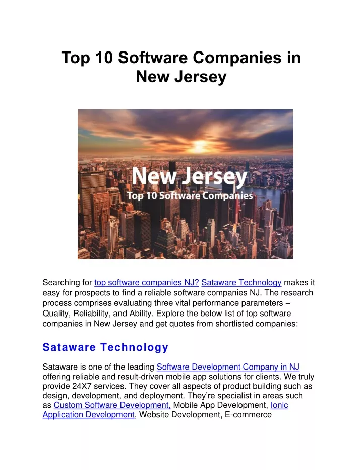 top 10 software companies in new jersey
