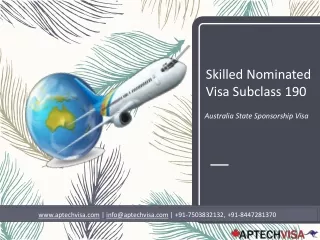 Australia Skilled Nominated Visa Subclass 190
