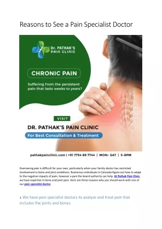 Pain Specialist Doctor in Lucknow |  Pain Specialist