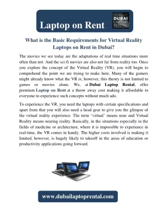 laptop on rent