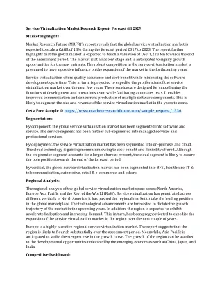service virtualization market research report