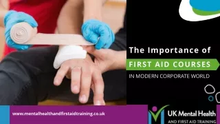 The Importance of First Aid Courses in Modern Corporate World