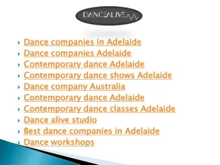 Best dance companies in Adelaide