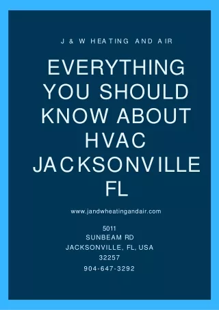 Everything You Should Know About HVAC Jacksonville FL