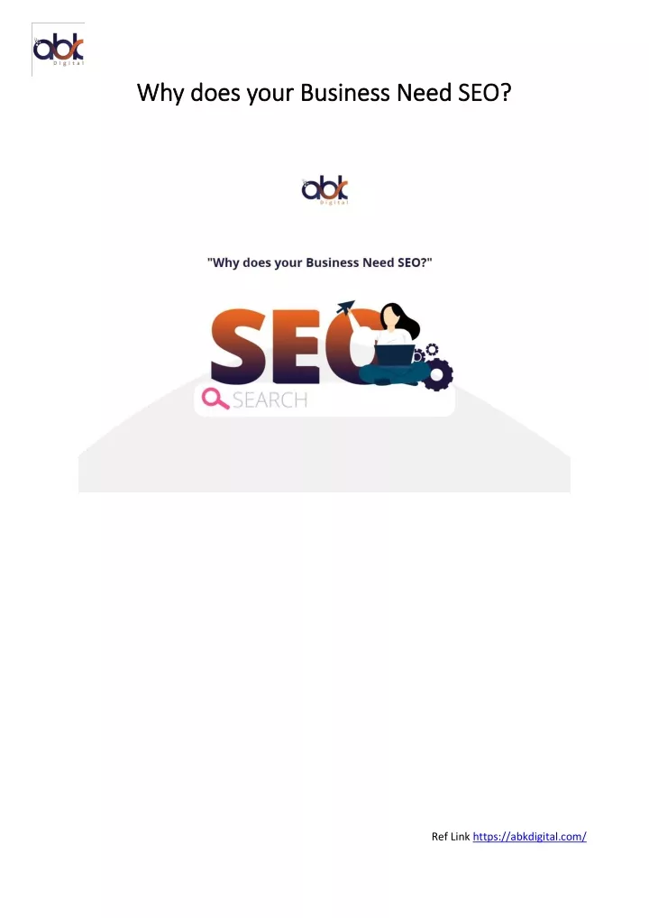 why does your business need seo why does your