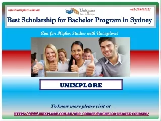 Best Scholarship for Bachelor Program in Sydney