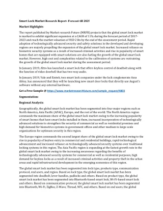 smart lock market research report forecast till