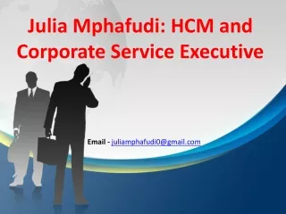 Julia Mphafudi: HCM and Corporate Service Executive