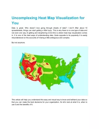 uncomplexing heat map visualization for you