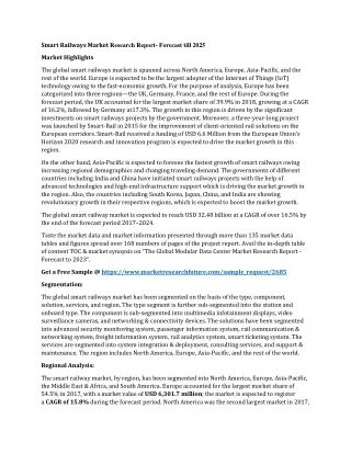 smart railways market research report forecast