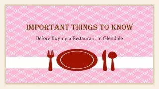 important things to know
