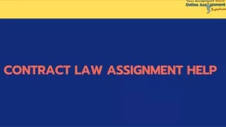 contract law assignment help