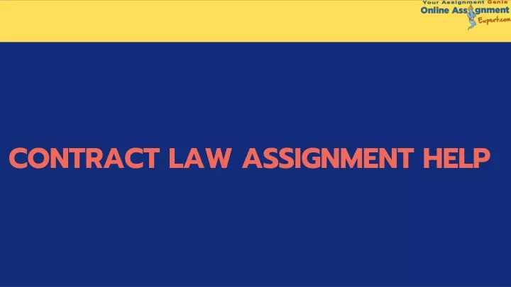 contract law assignment help