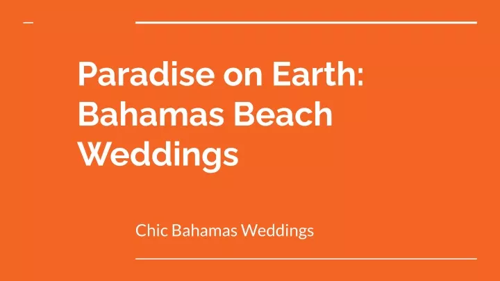paradise on earth bahamas beach weddings