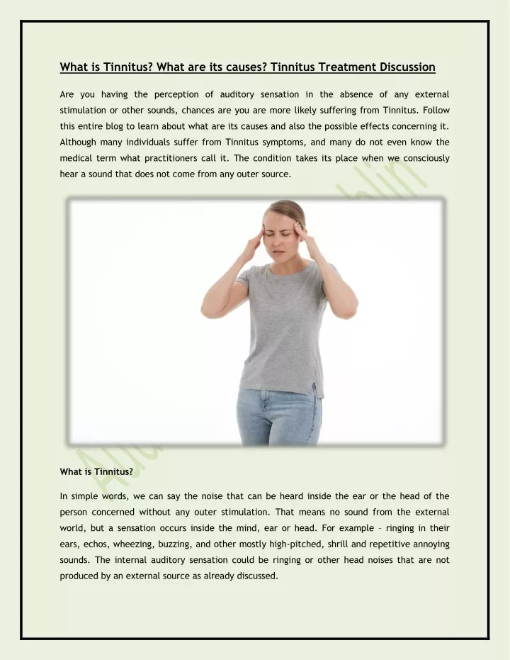 what is tinnitus what are its causes tinnitus