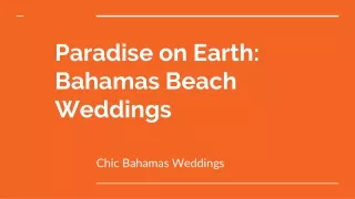 Bahamas Wedding Planning