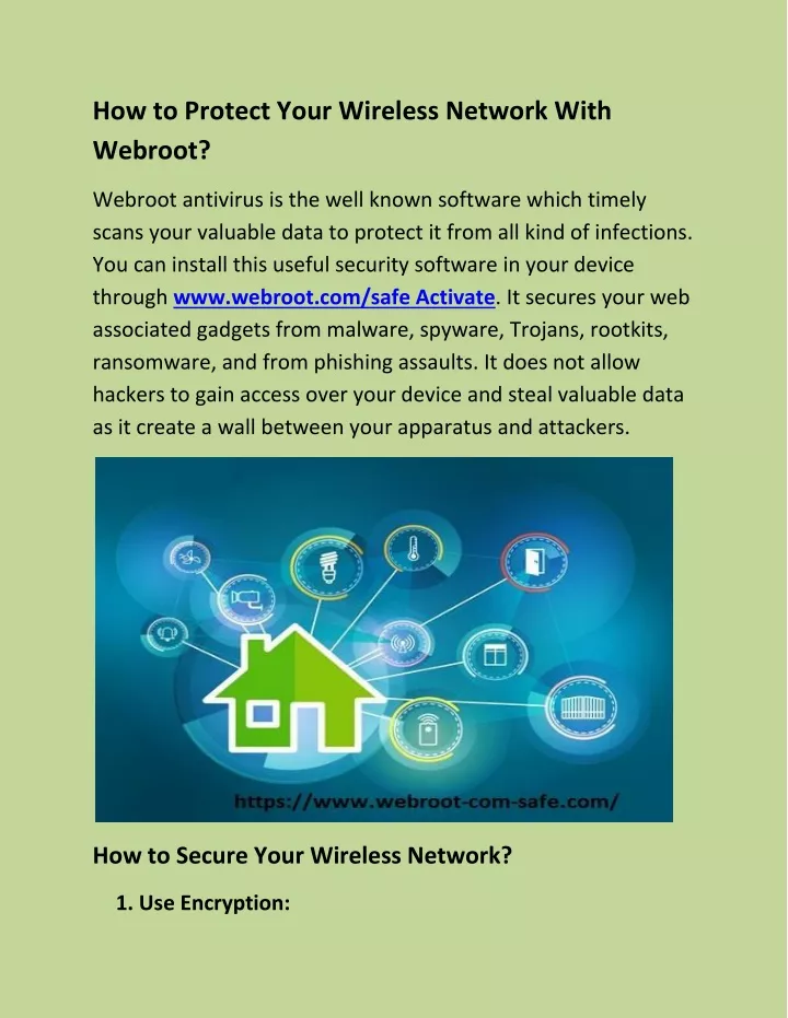how to protect your wireless network with webroot