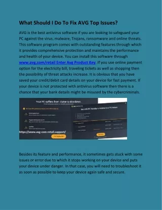 what should i do to fix avg top issues