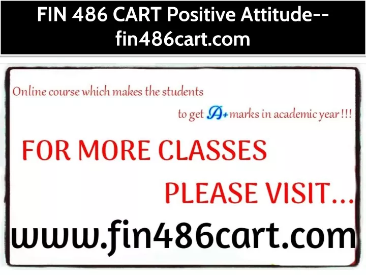 fin 486 cart positive attitude fin486cart com