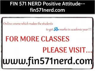 FIN 571 NERD Positive Attitude--fin571nerd.com