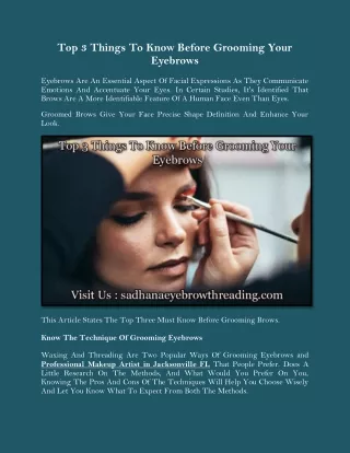 top 3 things to know before grooming your eyebrows