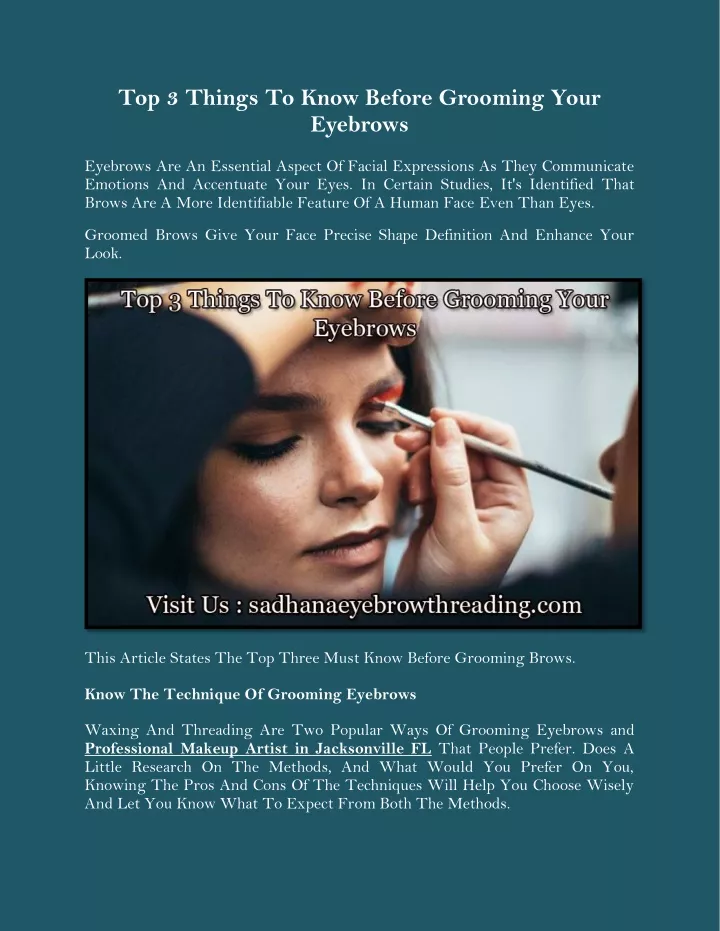 top 3 things to know before grooming your eyebrows