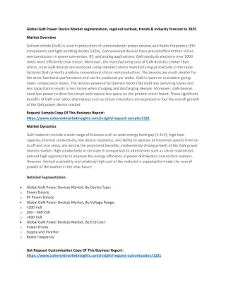 global gan power device market segmentation