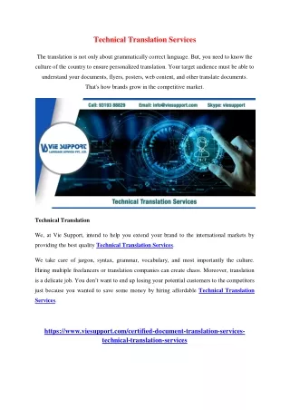 technical translation services