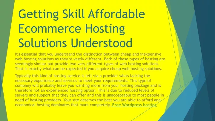 getting skill affordable ecommerce hosting solutions understood
