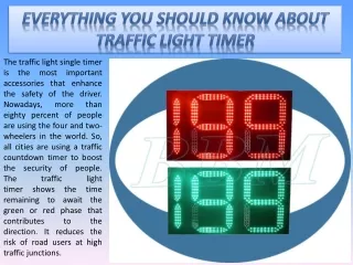 Everything You Should Know About Traffic Light Timer