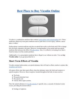best place to buy vicodin online