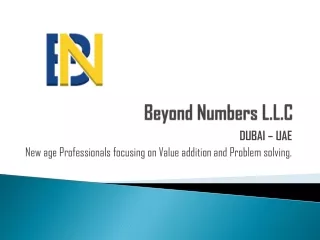 Beyond Numbers - Accounting & Bookkeeping outsourcing Company in Dubai - UAE