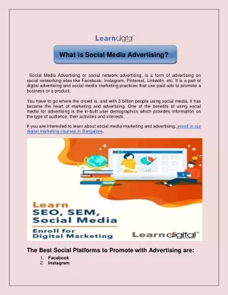 what is social media advertising
